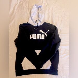 Puma hoodie black and white size small/medium good condition